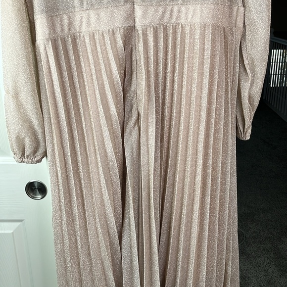 Maxi SHEIN Long Sleeve Women’s Dress Pleated Blush Pink Size 3XL #652 - Picture 16 of 16
